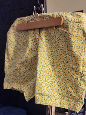 Lands' End Yellow Lemon Print Cotton Shorts